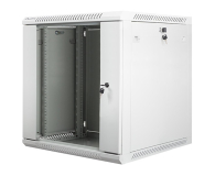 LANBERG Szafa instalacyjna wisząca 19'' 12U 600X600mm szara (drzwi szklane) WF01-6612-10S - 455394 - zdjęcie 1